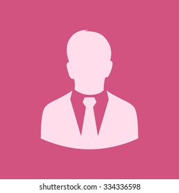 User icon of man in business suit.