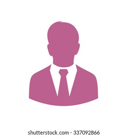 User icon of man in business suit.