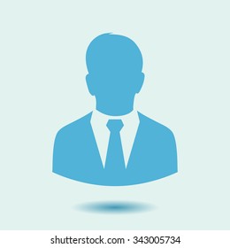 User icon of man in business suit.