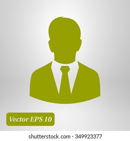 User icon of man in business suit.