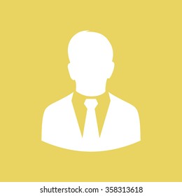 User icon of man in business suit.