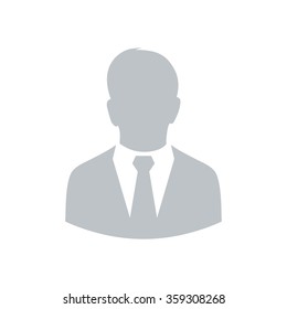 User icon of man in business suit.