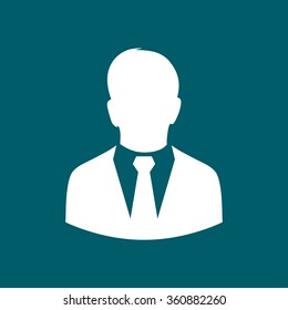 User icon of man in business suit.