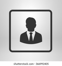User icon of man in business suit.
