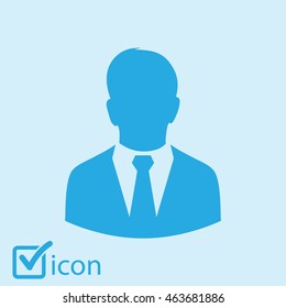 User icon of man in business suit.