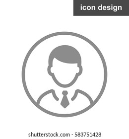 User Icon Of Man In Business Suit