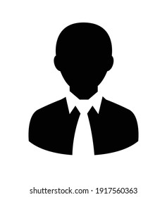 Icono de usuario siluetas de hombre ilustración vectorial aislada en eps blancos 10