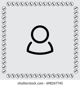 User icon, man vector illustration