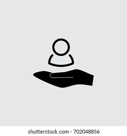 User icon, man vector illustration
