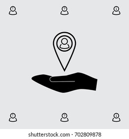 User icon, man vector illustration