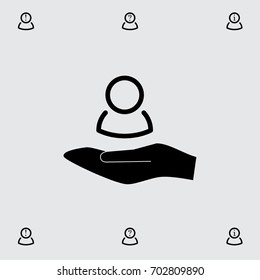 User icon, man vector illustration