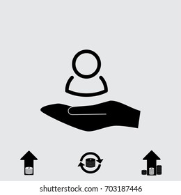 User icon, man vector illustration