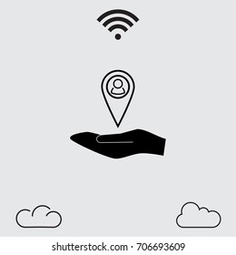 User icon, man vector illustration