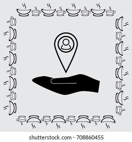 User icon, man vector illustration
