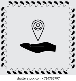 User icon, man vector illustration