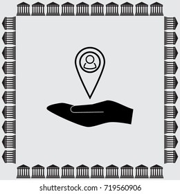 User icon, man vector illustration