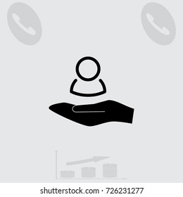 User icon, man vector illustration