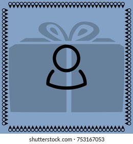 User icon, man vector illustration