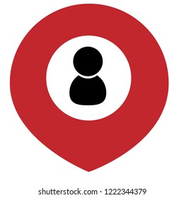 user icon and map pin