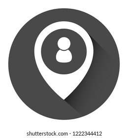 user icon and map pin