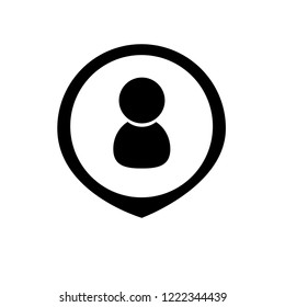 user icon and map pin