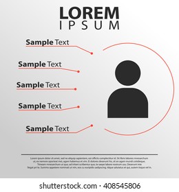 user icon. member infographics template