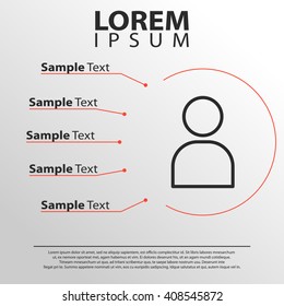 user icon. member infographics template