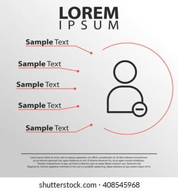 user icon. member infographics template