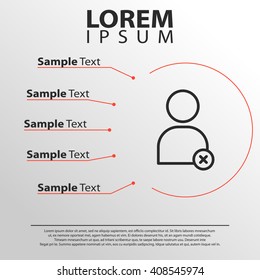 user icon. member infographics template