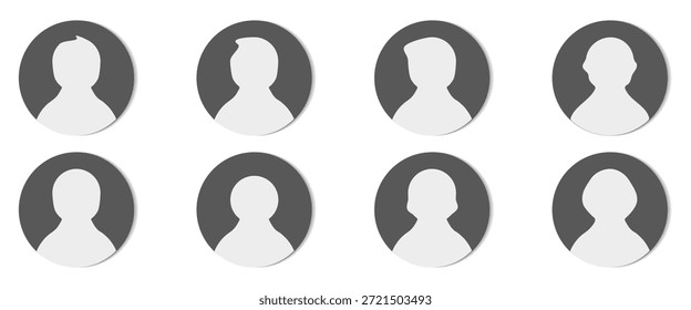 Icono de usuario en estilo de trazo plano mínimo. Conjunto de iconos de perfil de usuario. Icono de Perfil. Conjunto de iconos de avatar. Iconos dibujados a mano del perfil del usuario configuran diversos avatares de personas, ilustración de estilo de boceto y más. 