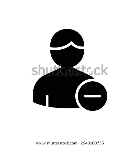 User Icon with Minus Symbol for Remove Option