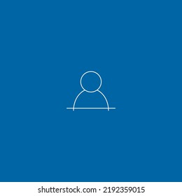 Icono de usuario sobre fondo azul