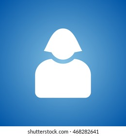 User Icon on blue color.