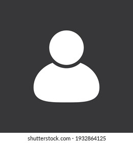 User icon on grey background