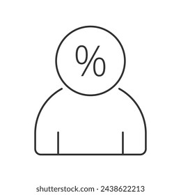 User icon on white background