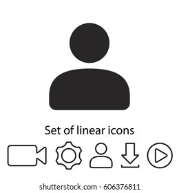 User icon. One of set web icons
