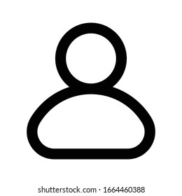 user icon outline isolated vector illustration