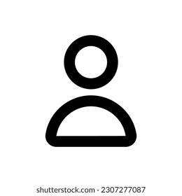 user icon, outline style, editable vector