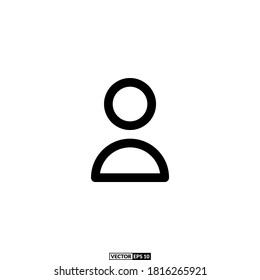 user icon outline vector design