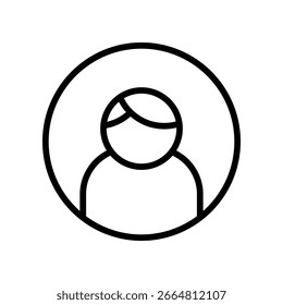 Ilustración vectorial de esquema de icono de usuario