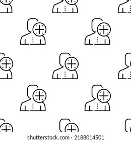 user icon pattern. Seamless user pattern on white background.