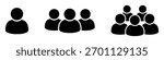 User Icon and People Icon – Individual and Group Symbols, Team and Collaboration Sign Collection.