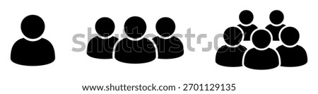 User Icon and People Icon – Individual and Group Symbols, Team and Collaboration Sign Collection.