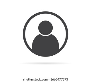 Icono de usuario. Icono de personas aisladas en fondo blanco. Ilustración del vector