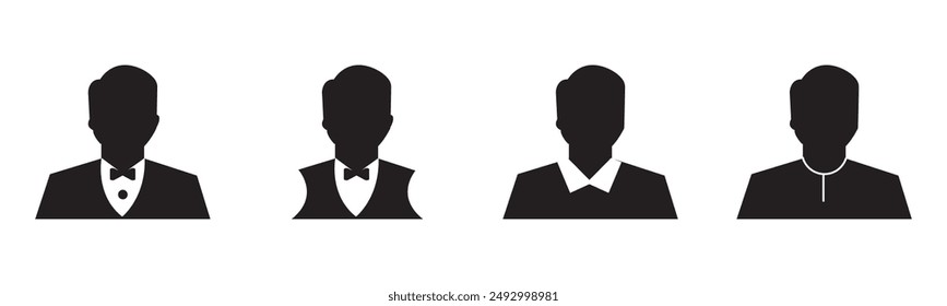 User icon and people line icon. People black vector icons. Squad icon. Two colored and black squad. People icons in modern simple flat and lines design. Vector illustration