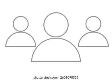 User icon and people line icon, team icon, group icon, outline and solid vector illustration, linear pictogram isolated.