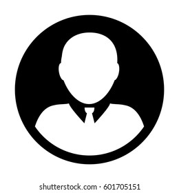 User Icon - Person Profile Avatar Sign of Human Symbol in Glyph Pictogram Vector illustration