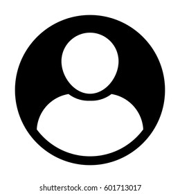 User Icon - Person Profile Avatar Sign of Human Symbol in Glyph Pictogram Vector illustration