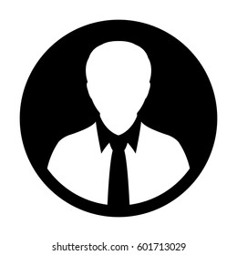 User Icon - Person Profile Avatar Sign of Human Symbol in Glyph Pictogram Vector illustration