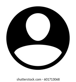 User Icon - Person Profile Avatar Sign of Human Symbol in Glyph Pictogram Vector illustration